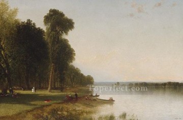 Día de verano en el paisaje del lago Conesus Paisaje de John Frederick Kensett Pinturas al óleo